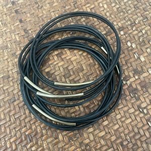 Rubber and Brass Bracelets